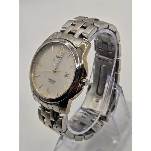 Timex Men's Analog Two Toned Stainless Steel Dress Watch. New Battery. - Picture 4 of 10